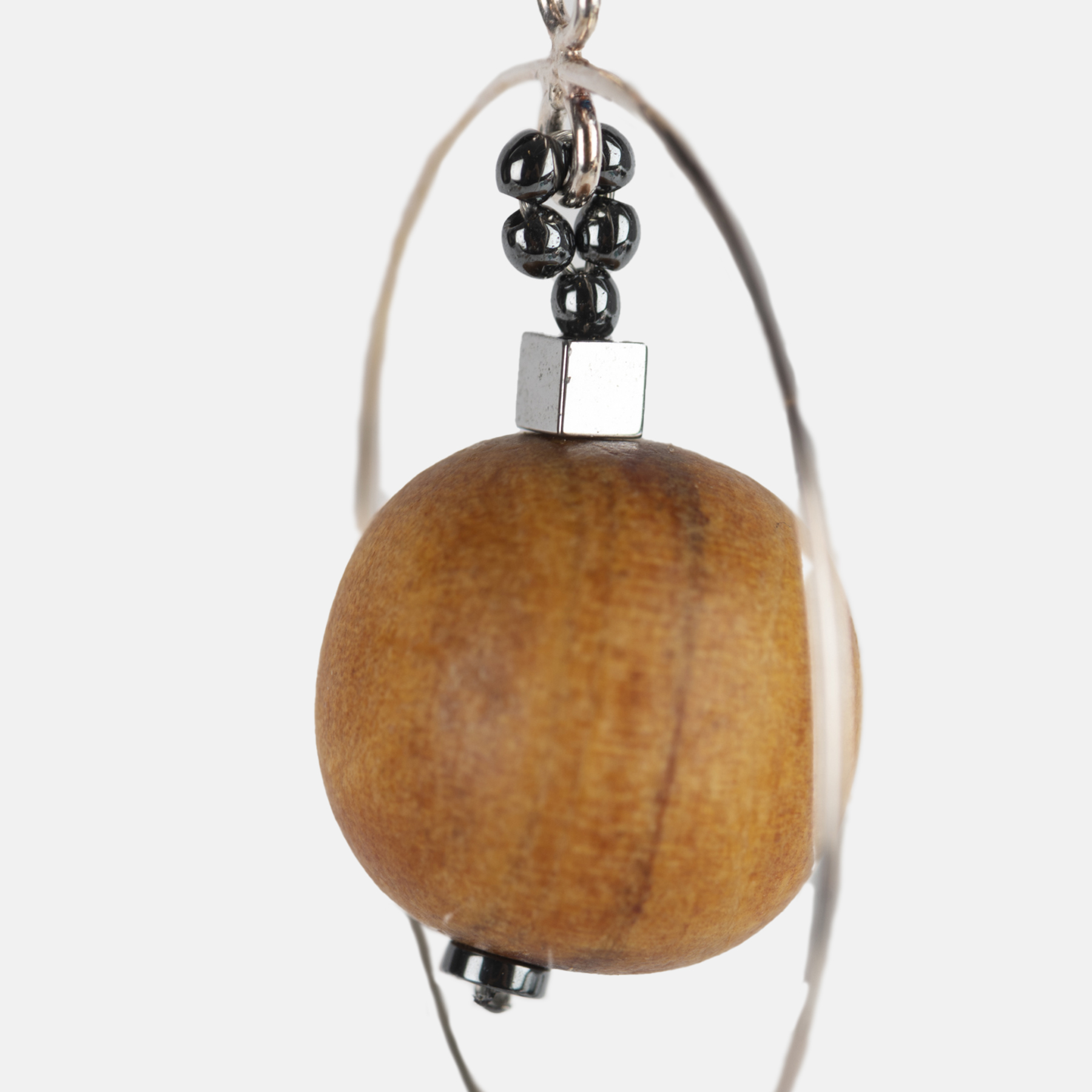 COLGANTE HEMATITES & PALO SANTO DETALLE - GRIS