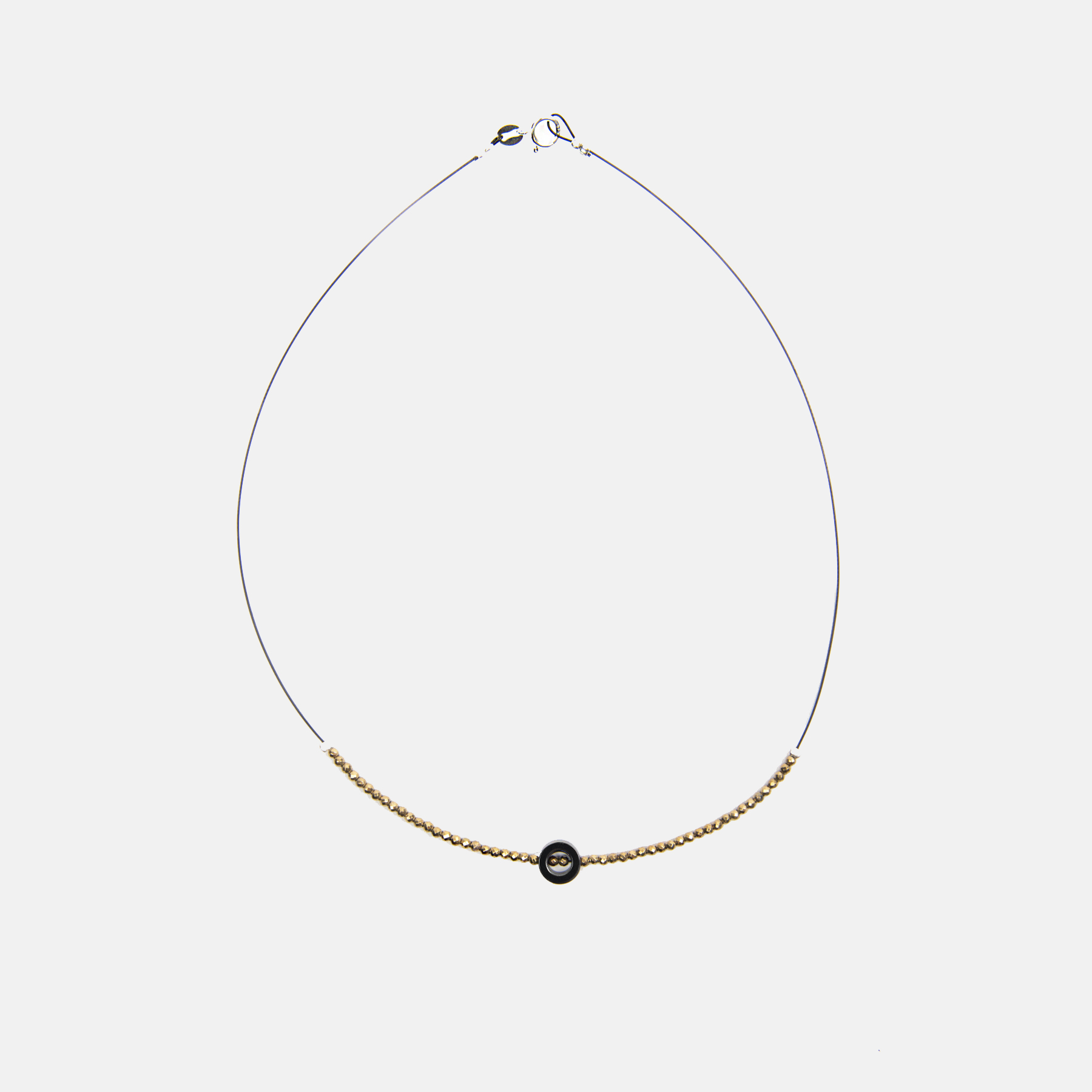 HEMATITA GOLD COLLAR_GRIS