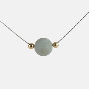 LADA PIEDRAS NATURALES ORO COLLAR AMAZONITA DETALLE