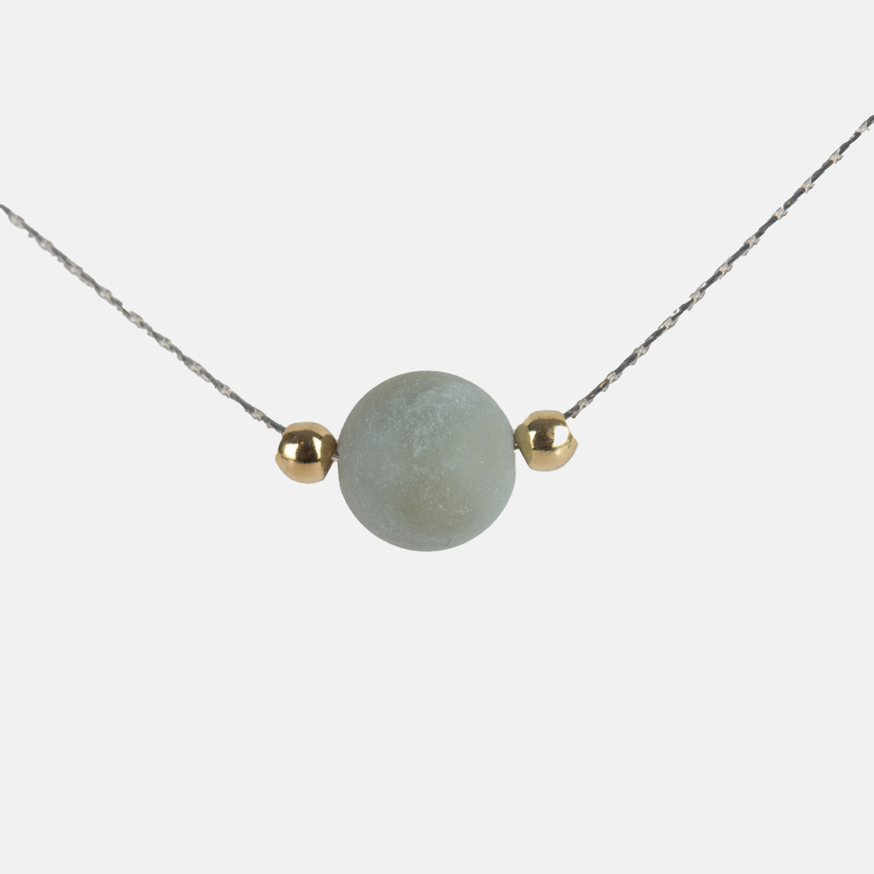 LADA PIEDRAS NATURALES ORO COLLAR AMAZONITA DETALLE