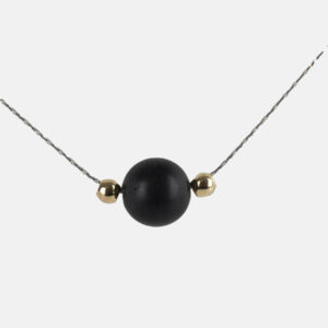 LADA PIEDRAS NATURALES ORO COLLAR TURMALINA NEGRA DETALLE