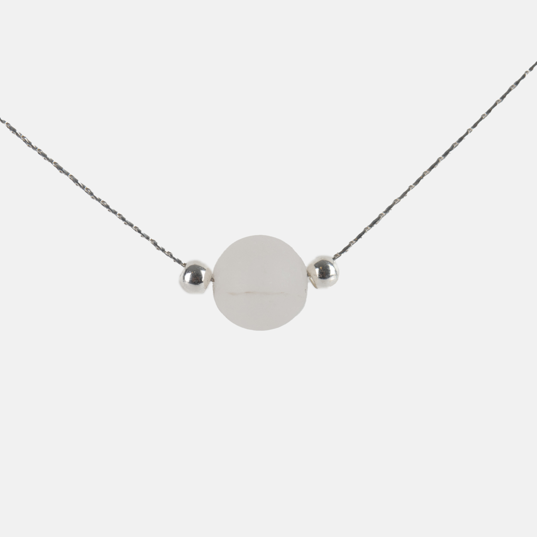 LADA PIEDRAS NATURALES PLATA COLLAR PIEDRA LUNA DETALLE