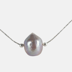 MINERVA COLLAR PLATA PERLA RIO DETALLE