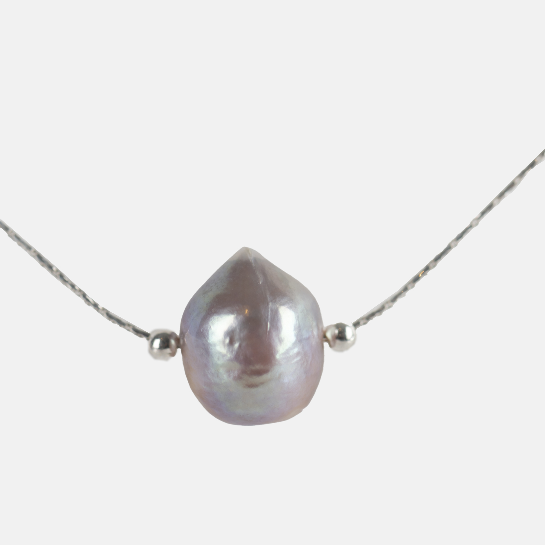 MINERVA COLLAR PLATA PERLA RIO DETALLE