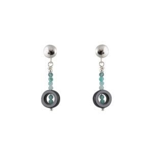 Pendientes Hematites&Amazonita Mini