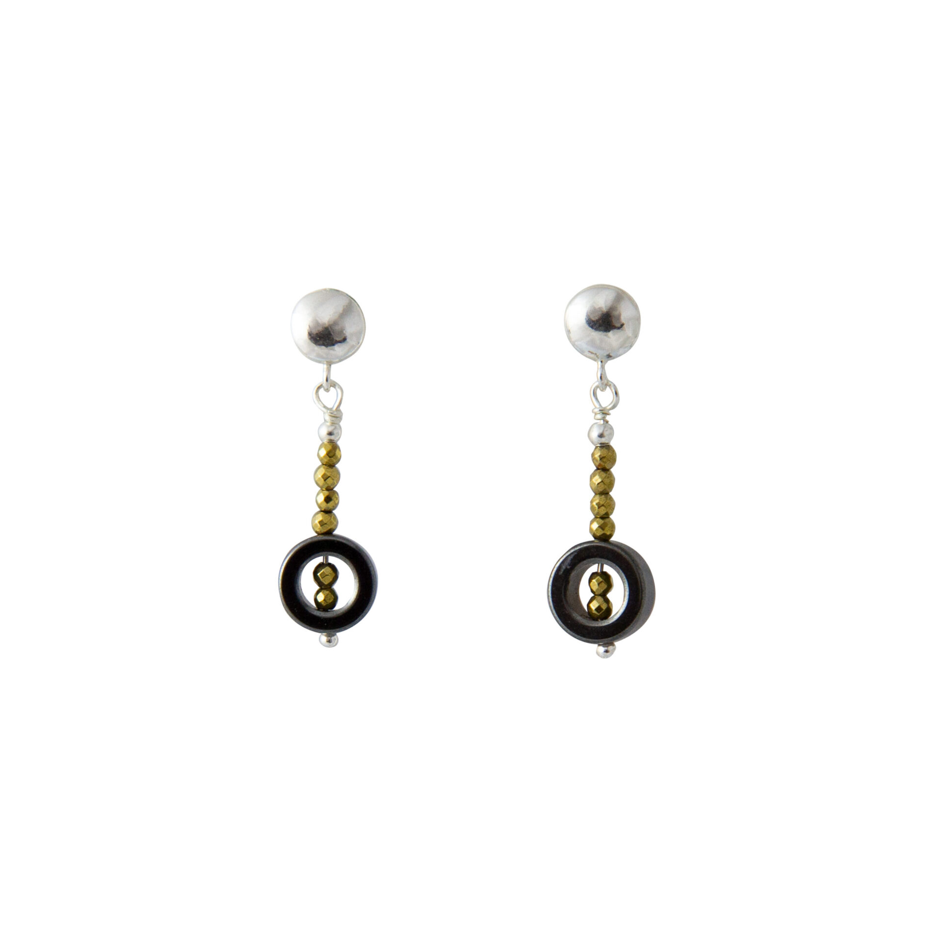Pendientes Hematites&Golden Mini