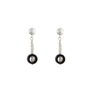 Pendientes Hematites&Perla Riu Mini