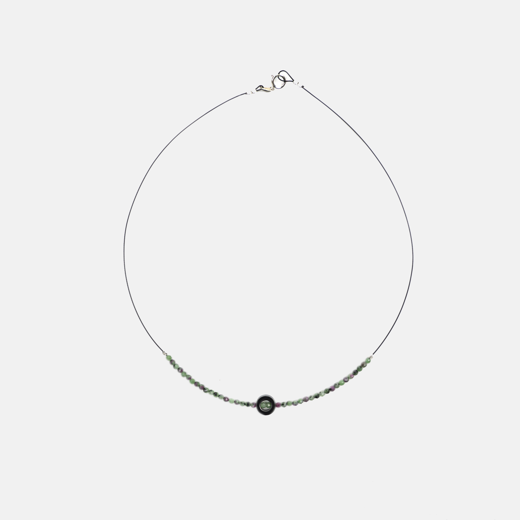 RUBI ZOISITA COLLAR_GRIS